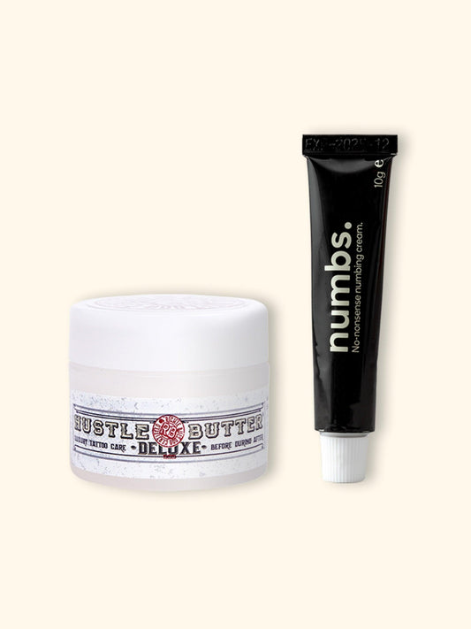 Numbs. Tattoo Numbing Cream & Hustle Butter Aftercare 2pc Bundle